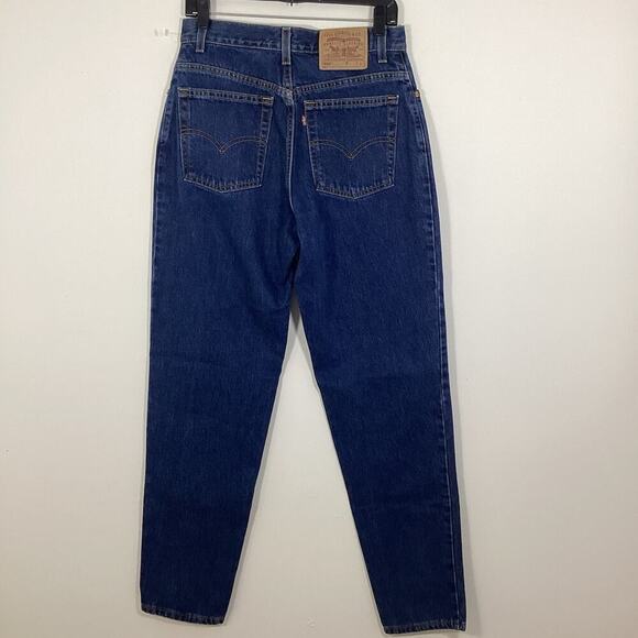 Levis Jeans Womens 12 Long Denim 550 Relaxed Fit Tapered Leg 90s Distressed USA - Picture 6 of 8